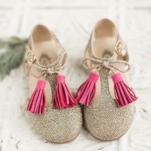 Joyfolie Laiyla Tassel Girls Shoes Gold Pink